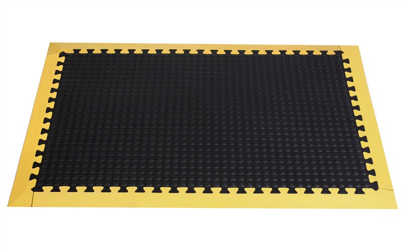 rubber antifatigue mat with interlocking